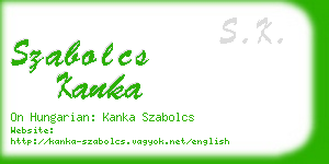 szabolcs kanka business card